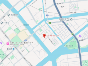 江東区枝川、マンションの地図画像です
