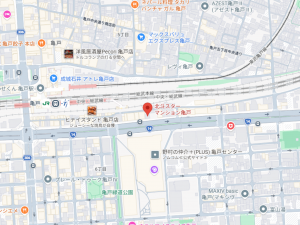 江東区亀戸、マンションの地図画像です