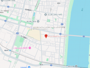 江東区東砂、マンションの地図画像です