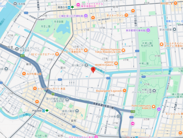 江東区冬木、マンションの地図画像です