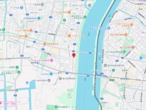 江東区東砂、マンションの地図画像です