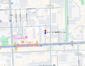 江東区東陽、マンションの地図画像です