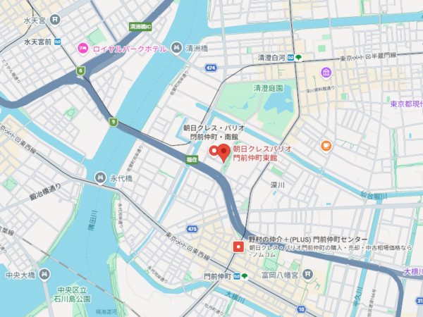 江東区福住、マンションの地図画像です