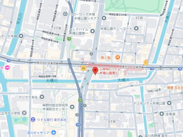 江東区木場、マンションの地図画像です