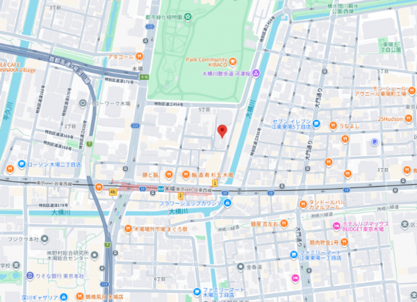 江東区木場、マンションの地図画像です