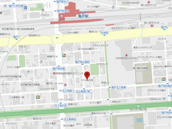 江東区亀戸、マンションの地図画像です