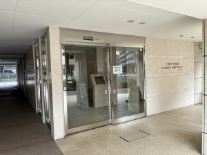 江東区亀戸、マンションのエントランス画像です