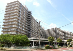江東区枝川、マンションの外観画像です