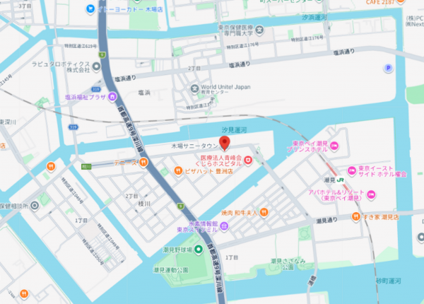 江東区枝川、マンションの地図画像です