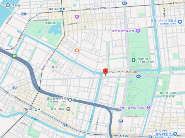 江東区木場、マンションの地図画像です