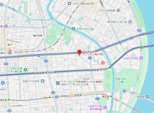 江東区亀戸、マンションの地図画像です