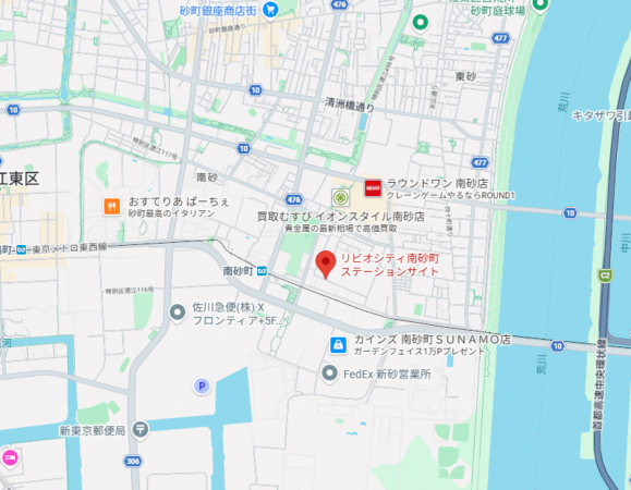 江東区南砂、マンションの地図画像です