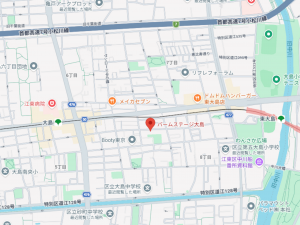 江東区大島、マンションの地図画像です