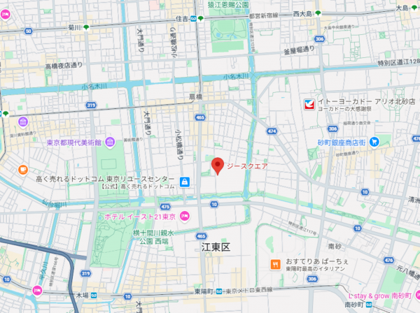 江東区千石、マンションの地図画像です