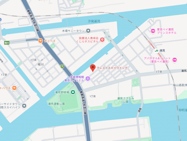 江東区潮見、マンションの地図画像です