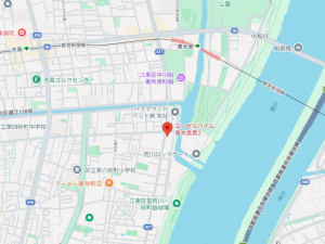 江東区東砂、マンションの地図画像です