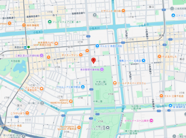 江東区三好、マンションの地図画像です