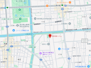 江東区北砂、マンションの地図画像です