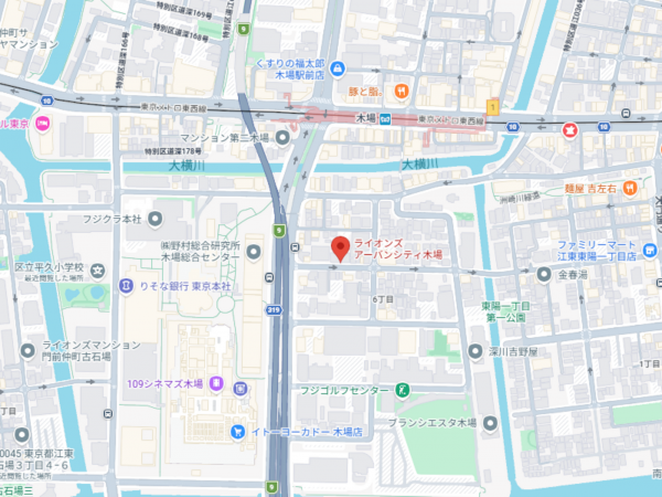 江東区木場、マンションの地図画像です