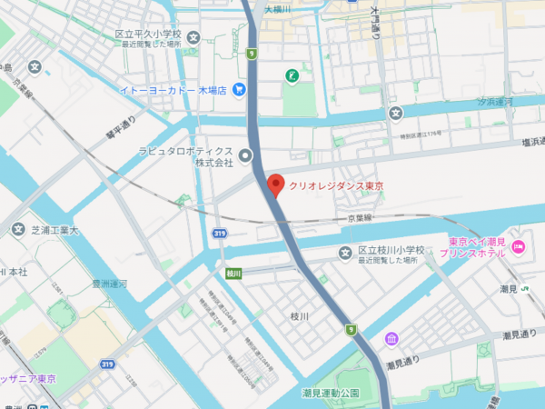 江東区塩浜、マンションの地図画像です