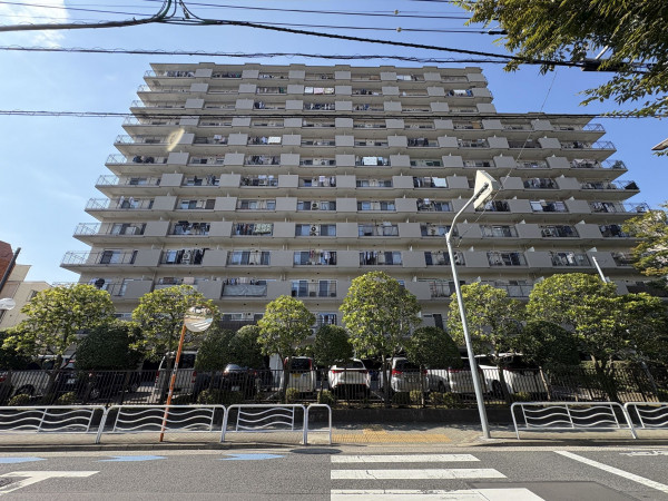 江東区亀戸、マンションの外観画像です