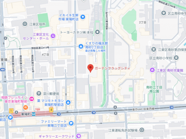 江東区南砂、マンションの地図画像です