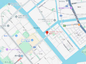 江東区枝川、マンションの地図画像です