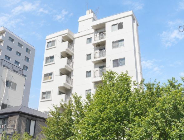 江東区牡丹、マンションの外観画像です
