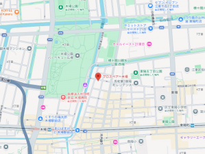 江東区東陽、マンションの地図画像です
