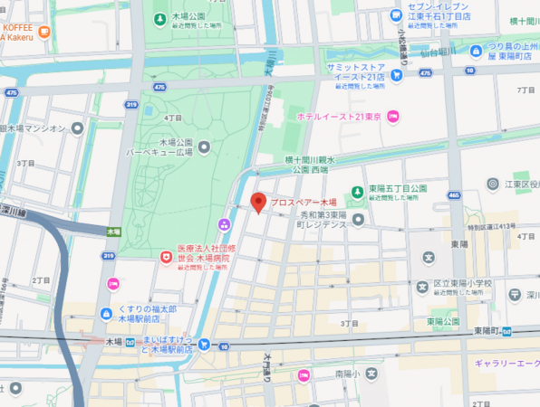 江東区東陽、マンションの地図画像です