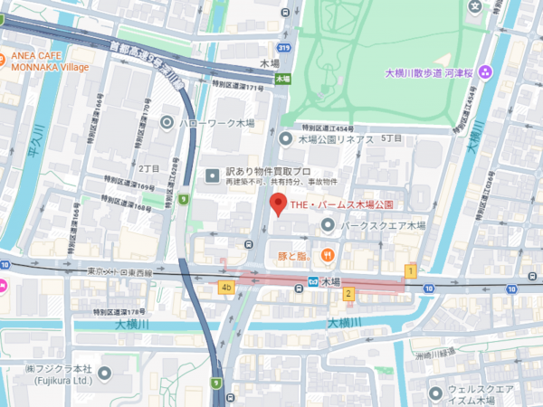 江東区木場、マンションの地図画像です