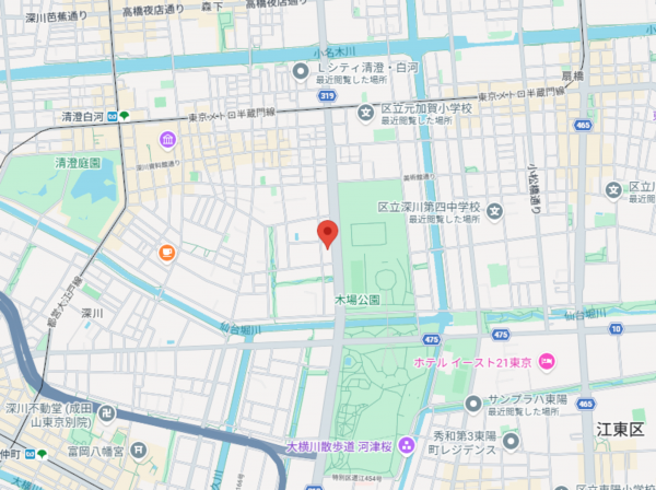 江東区平野、マンションの地図画像です