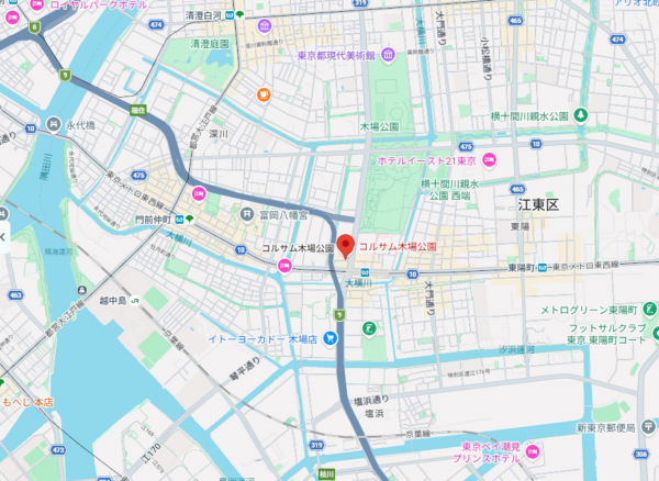 江東区木場、マンションの地図画像です