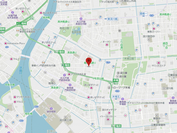 江東区冬木、マンションの地図画像です