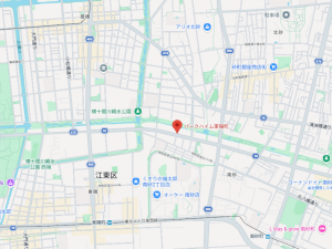 江東区南砂、マンションの地図画像です