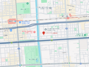江東区亀戸、マンションの地図画像です