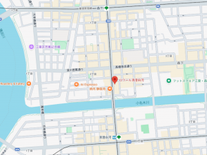 江東区高橋、マンションの地図画像です