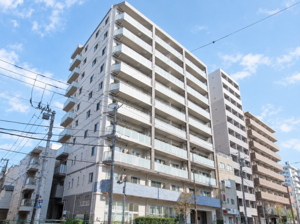 江東区高橋、マンションの外観画像です