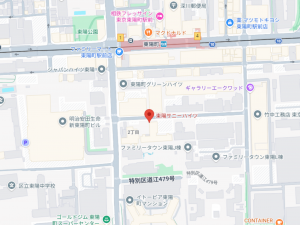 江東区東陽、マンションの地図画像です