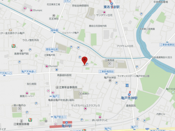 江東区亀戸、マンションの地図画像です