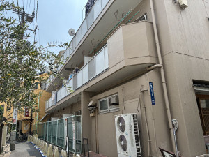 江東区亀戸、マンションの外観画像です
