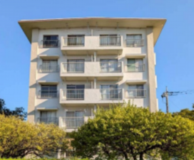 春日部市大枝、中古マンションの外観画像です